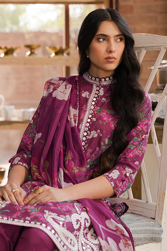Cross Stitch | Eid Lawn 24 | IRIS MAUVE - Maria Faisal