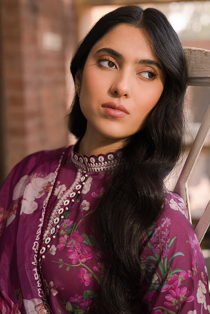 Cross Stitch | Eid Lawn 24 | IRIS MAUVE - Maria Faisal