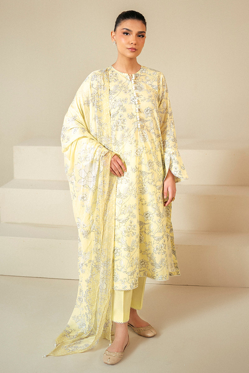 Cross Stitch | Daily Lawn 24 | CREAM BRULEE-3 PIECE LAWN SUIT - Ladies Clothes - Maria Faisal