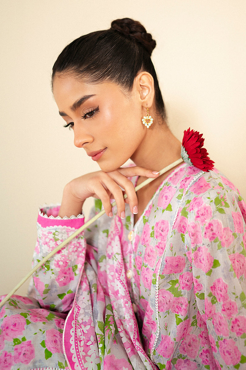 Cross Stitch | Daily Lawn 24 | FLORAL WIND-3 PIECE LAWN SUIT - Ladies Clothes - Maria Faisal
