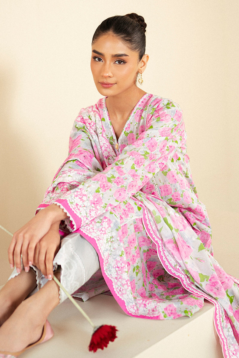 Cross Stitch | Daily Lawn 24 | FLORAL WIND-3 PIECE LAWN SUIT - Ladies Clothes - Maria Faisal