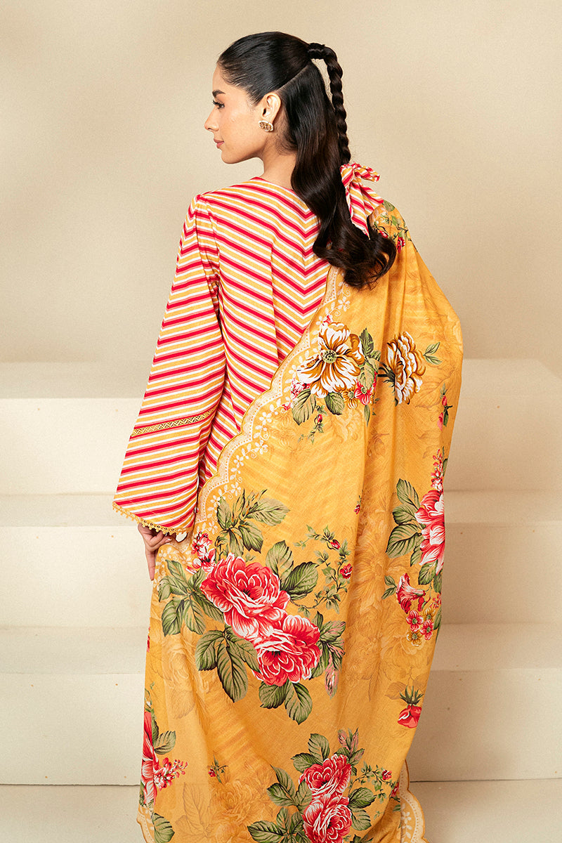 Cross Stitch | Daily Lawn 24 | GOLDEN ROSADO-3 PIECE LAWN SUIT - Ladies Clothes - Maria Faisal