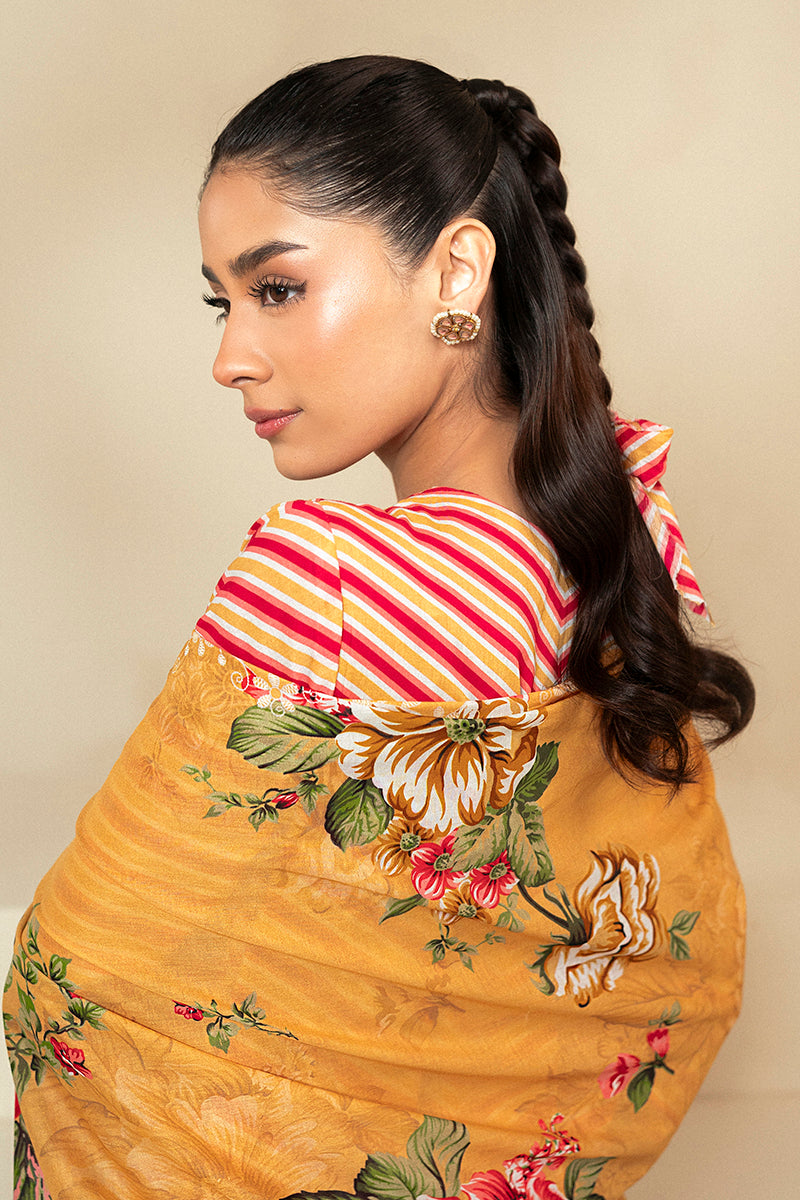 Cross Stitch | Daily Lawn 24 | GOLDEN ROSADO-3 PIECE LAWN SUIT - Ladies Clothes - Maria Faisal