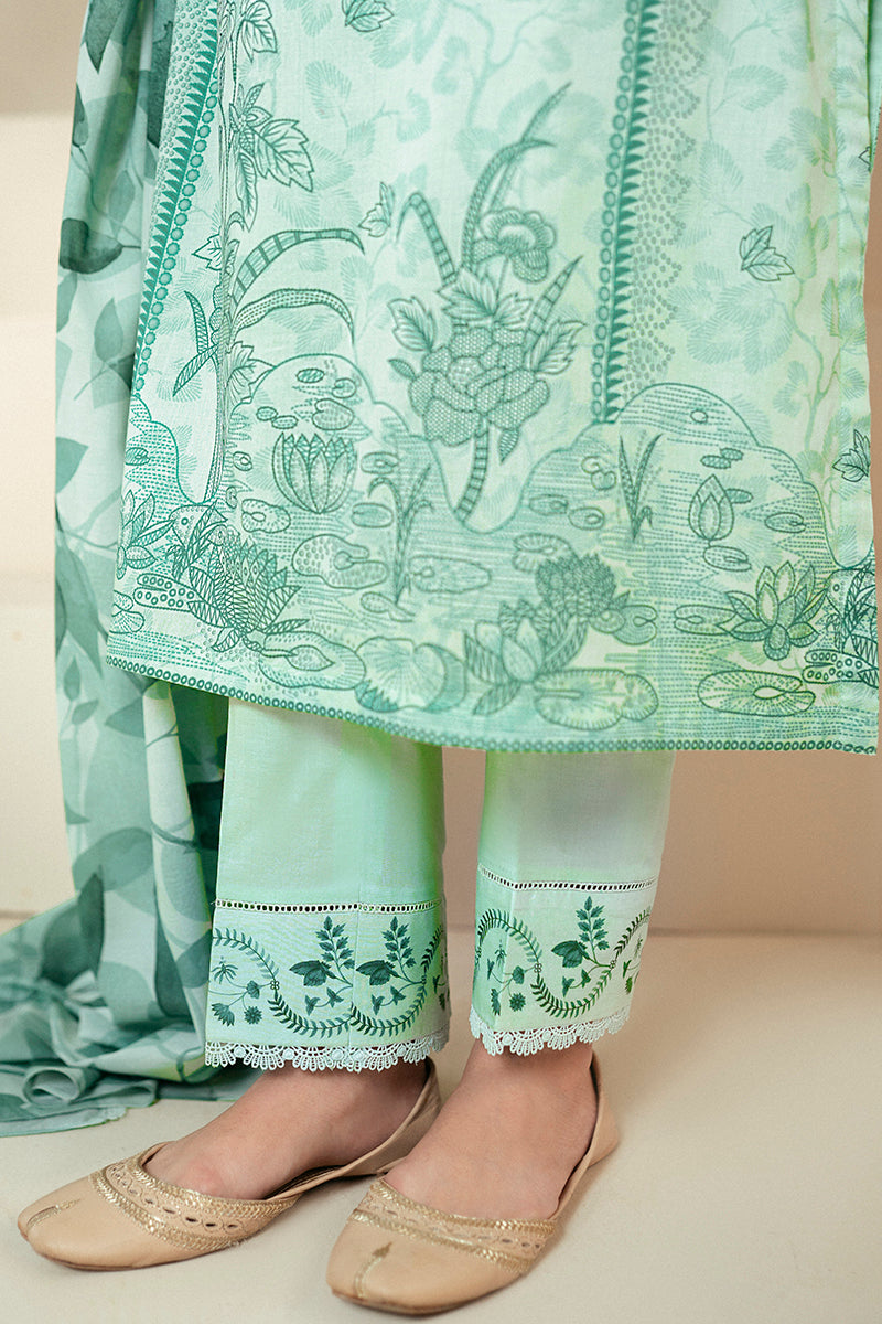 Cross Stitch | Daily Lawn 24 | MINTY MEADOW-3 PIECE LAWN SUIT - Ladies Clothes - Maria Faisal