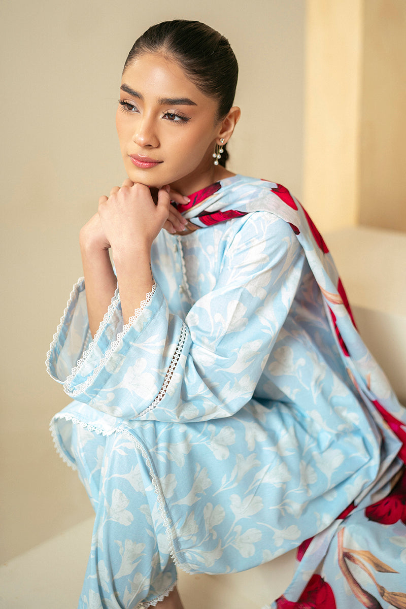 Cross Stitch | Daily Lawn 24 | TULIP GLAM-3 PIECE LAWN SUIT - Ladies Clothes - Maria Faisal