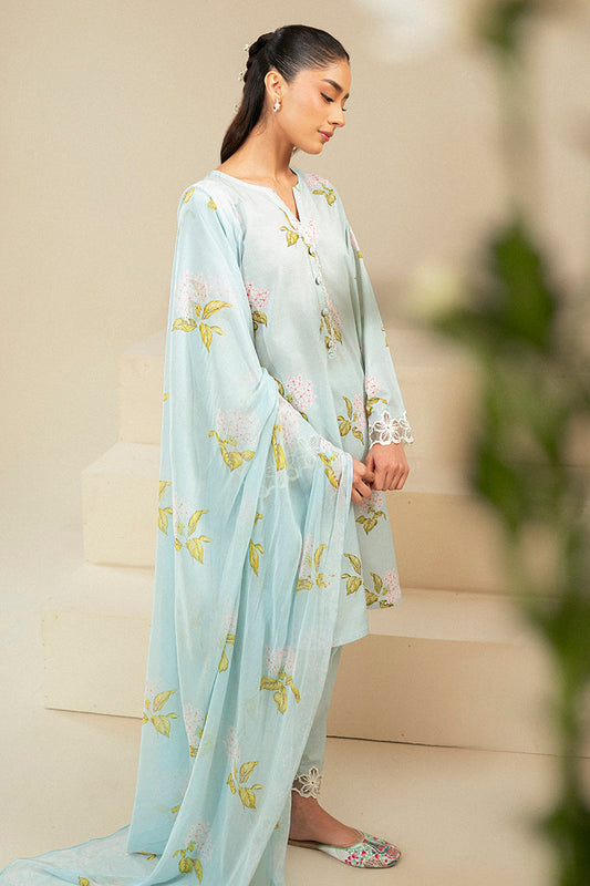 Cross Stitch | Daily Lawn 24 | DIM GRAY-3 PIECE LAWN SUIT - Ladies Clothes - Maria Faisal