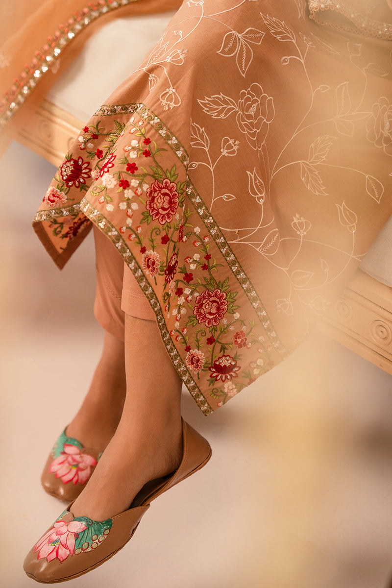 Cross Stitch | Mahiri Embroidered Collection 24 | RUSTIC BROWN - Ladies Clothes - Maria Faisal