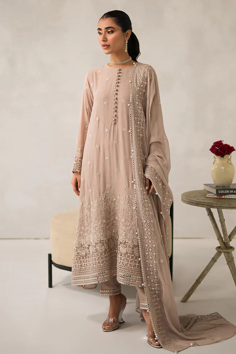 Cross Stitch | Luxe Atelier 24 | Maple Brown - Ladies Clothes - Maria Faisal