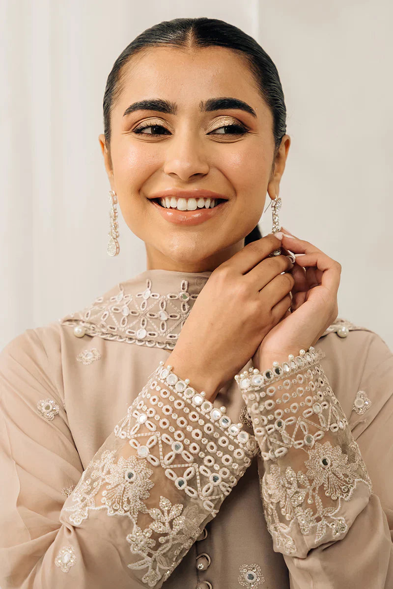 Cross Stitch | Luxe Atelier 24 | Maple Brown - Ladies Clothes - Maria Faisal
