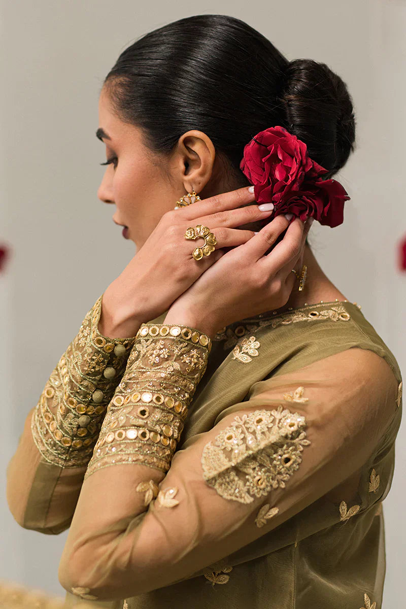 Cross Stitch | Luxe Atelier 24 | Olive Gleam - Ladies Clothes - Maria Faisal