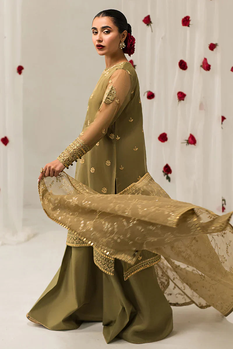 Cross Stitch | Luxe Atelier 24 | Olive Gleam - Ladies Clothes - Maria Faisal