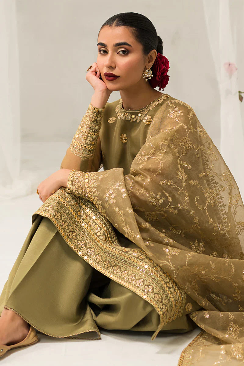 Cross Stitch | Luxe Atelier 24 | Olive Gleam - Ladies Clothes - Maria Faisal