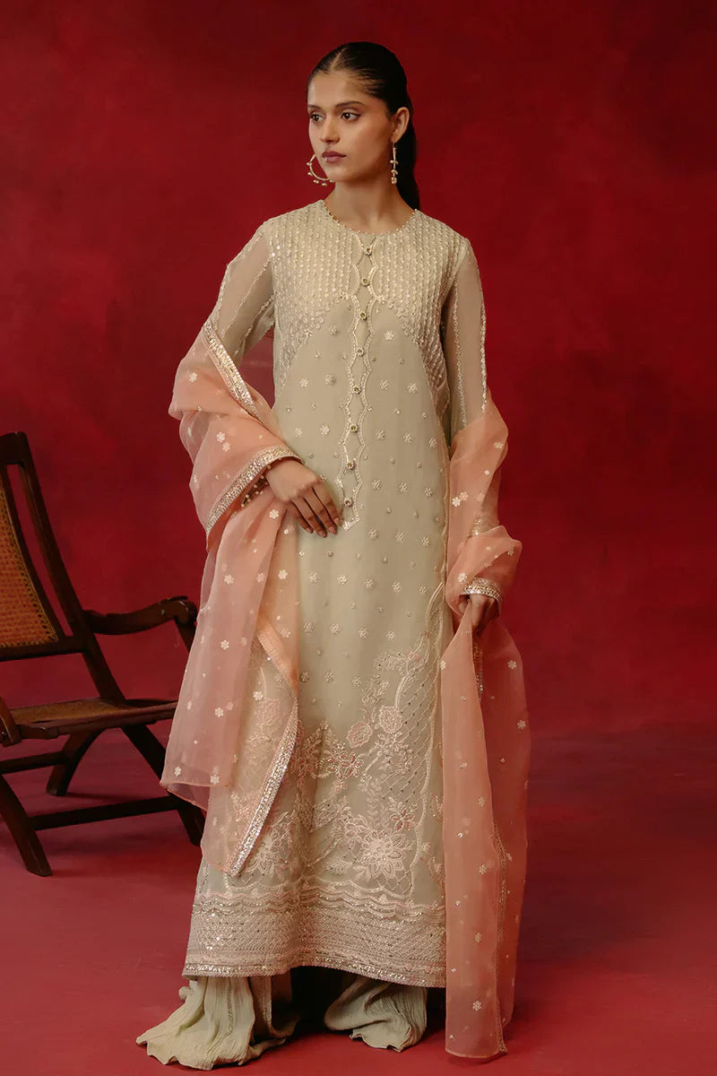 Cross Stitch | Luxe Atelier 24 | Pistachio Dawn - Ladies Clothes - Maria Faisal