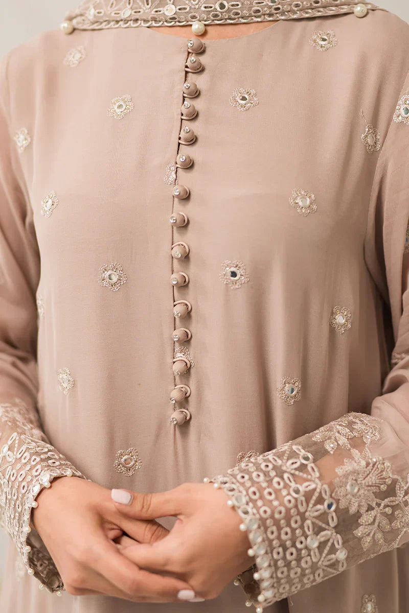 Cross Stitch | Luxe Atelier 24 | Maple Brown - Ladies Clothes - Maria Faisal