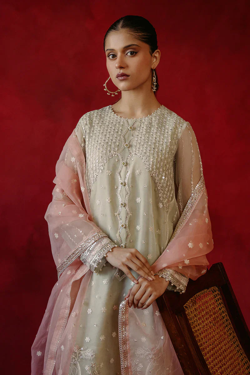 Cross Stitch | Luxe Atelier 24 | Pistachio Dawn - Ladies Clothes - Maria Faisal