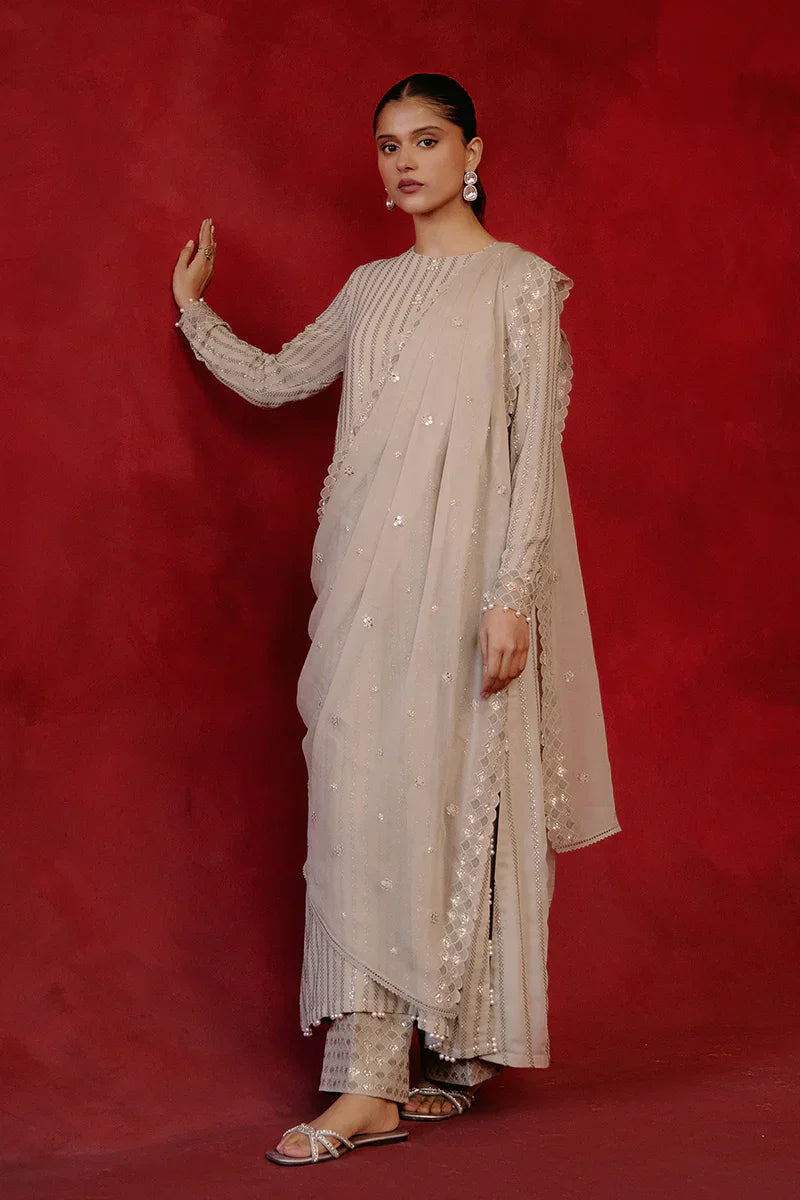 Cross Stitch | Luxe Atelier 24 | Primrose Ash - Ladies Clothes - Maria Faisal
