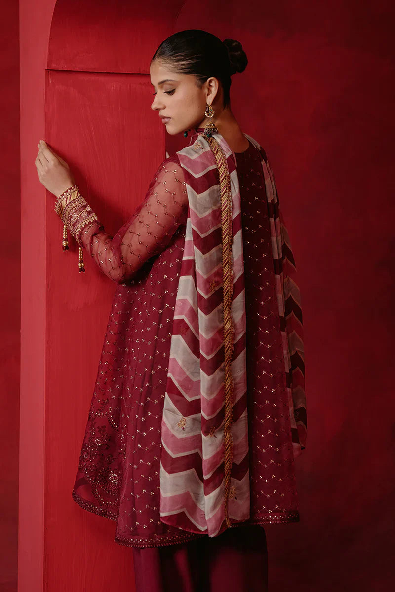 Cross Stitch | Luxe Atelier 24 | Red Ochre - Ladies Clothes - Maria Faisal