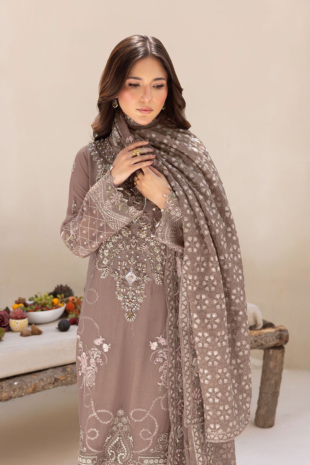 Ramsha | Dastaan Formals | T-504 - Formal Dress - available at Maria Faisal in UK and USA.