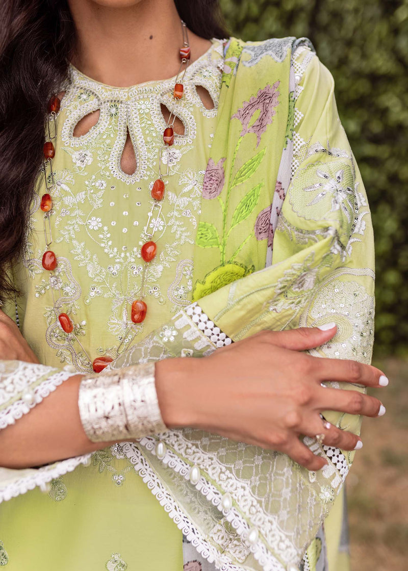 Sadaf Fawad Khan | Lawn 24 | Gina (B) - Designer Dress with Intricate embroidery and embellishments. Shop elegent wedding dress at Maria Faisal.