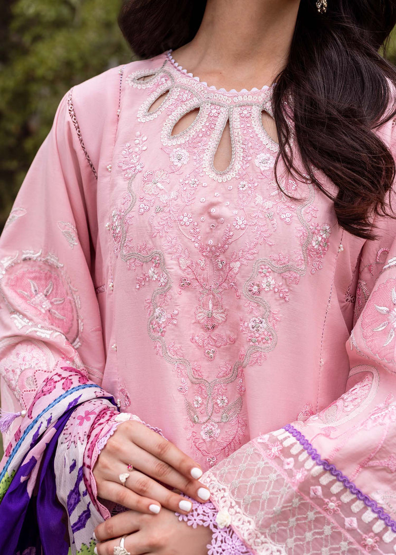 Sadaf Fawad Khan | Lawn 24 | Gina (A) - Designer Dress with Intricate embroidery and embellishments. Shop elegent wedding dress at Maria Faisal.
