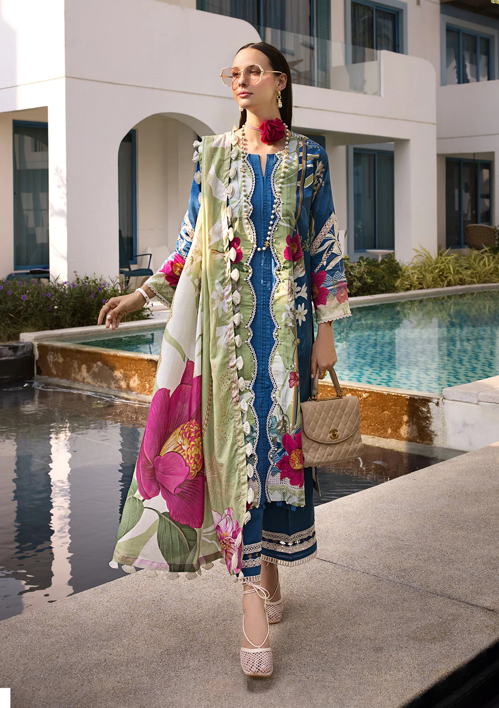 Elaf Premium | Prints Collection 2024 | EOP-08B WHIMSY TOSCANA - Ladies Clothes - Maria Faisal