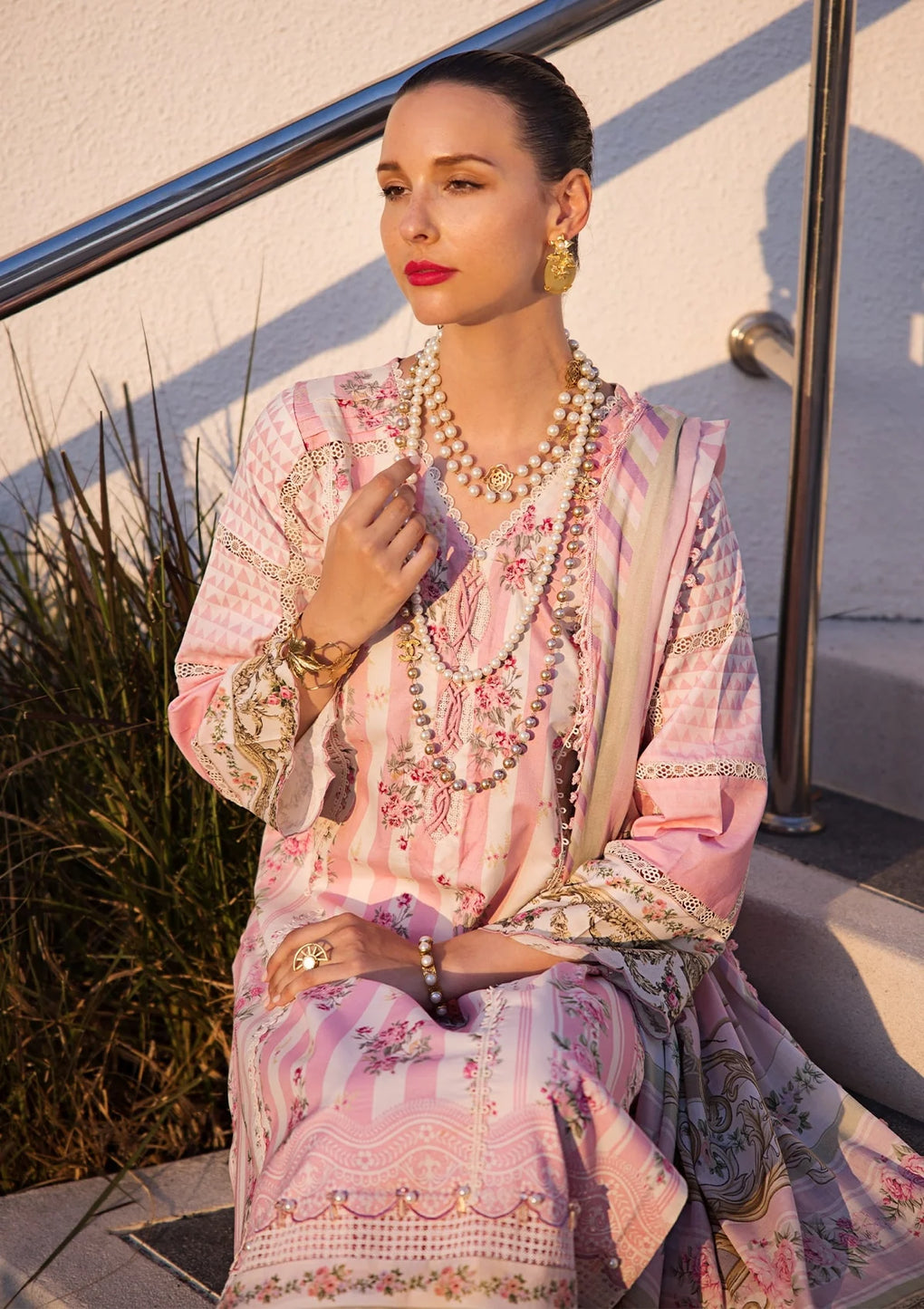 Elaf Premium | Prints Collection 2024 | EOP-04A THAI BLOOM - Ladies Clothes - Maria Faisal