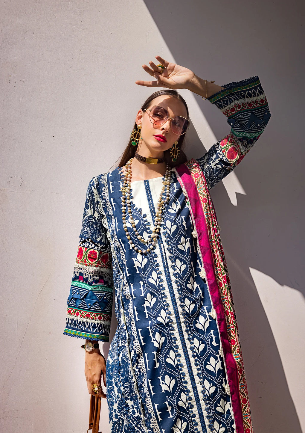 Elaf Premium | Prints Collection 2024 | EOP-07B ELNAZ - Ladies Clothes - Maria Faisal