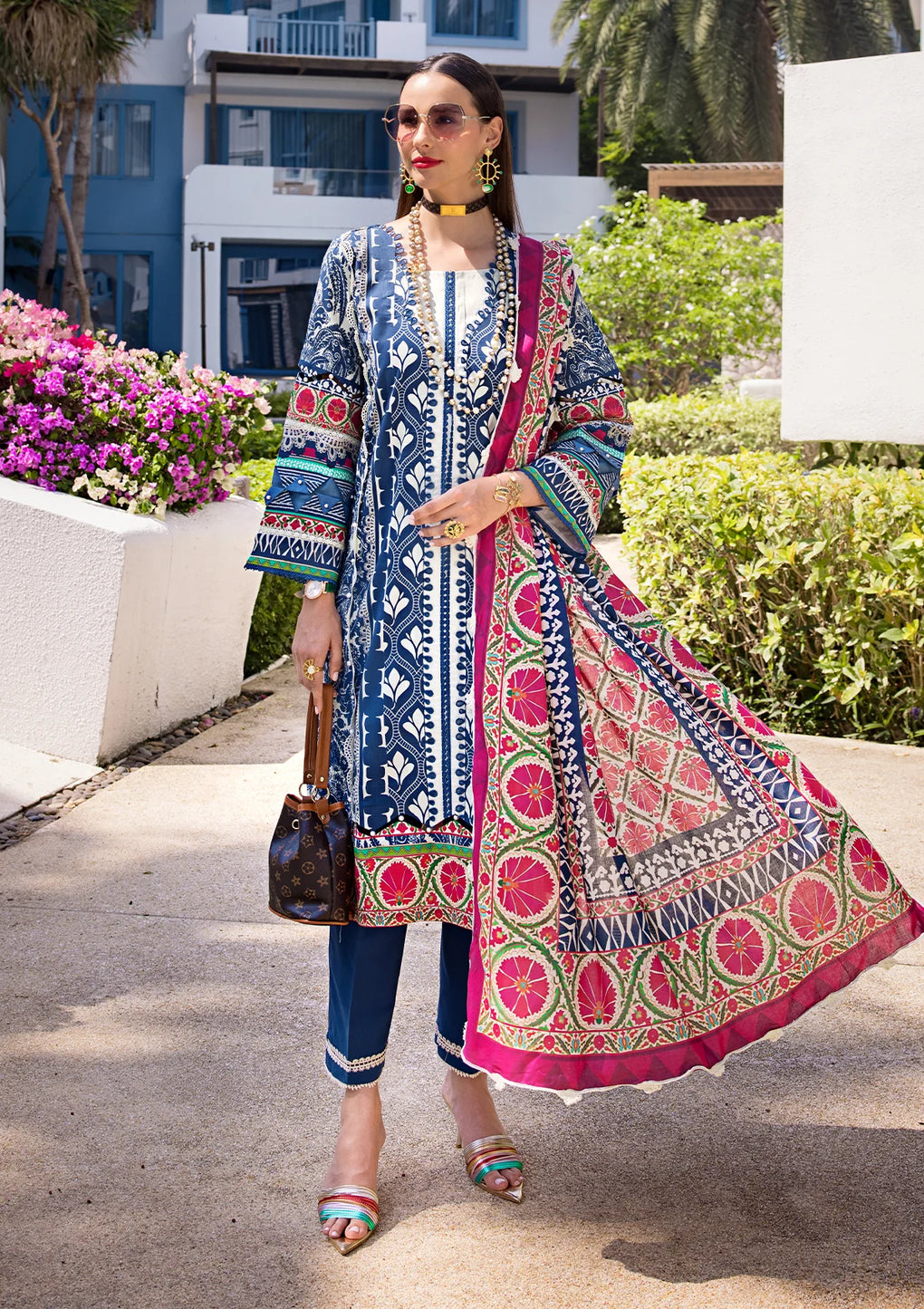 Elaf Premium | Prints Collection 2024 | EOP-07B ELNAZ - Ladies Clothes - Maria Faisal