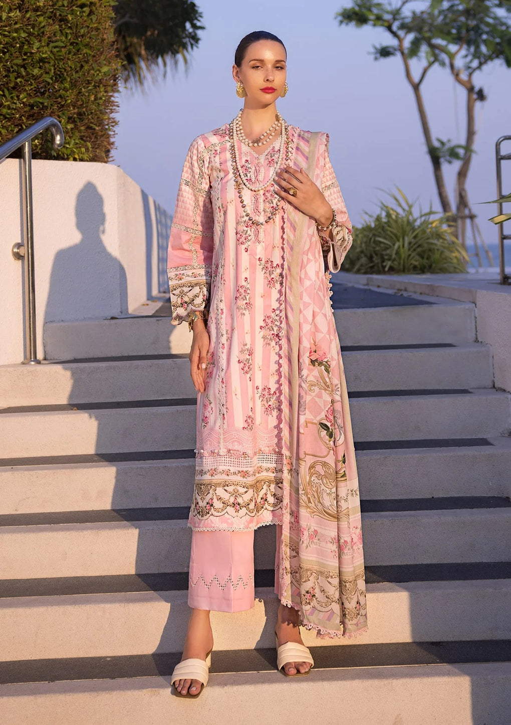 Elaf Premium | Prints Collection 2024 | EOP-04A THAI BLOOM - Ladies Clothes - Maria Faisal