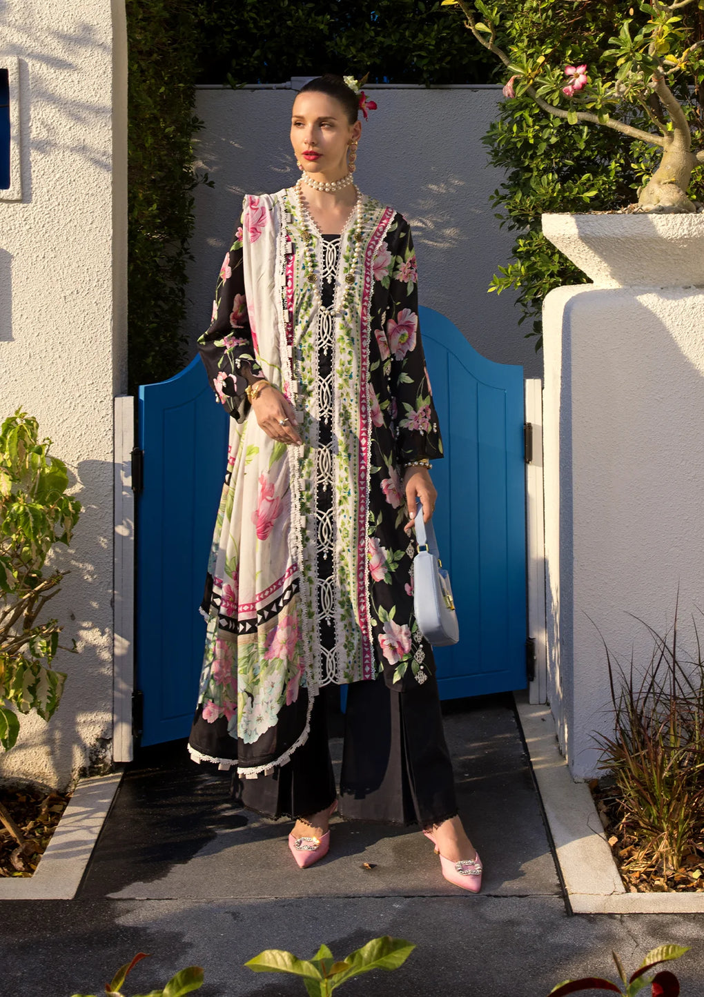 Elaf Premium | Prints Collection 2024 | EOP-05A EBONY - Ladies Clothes - Maria Faisal