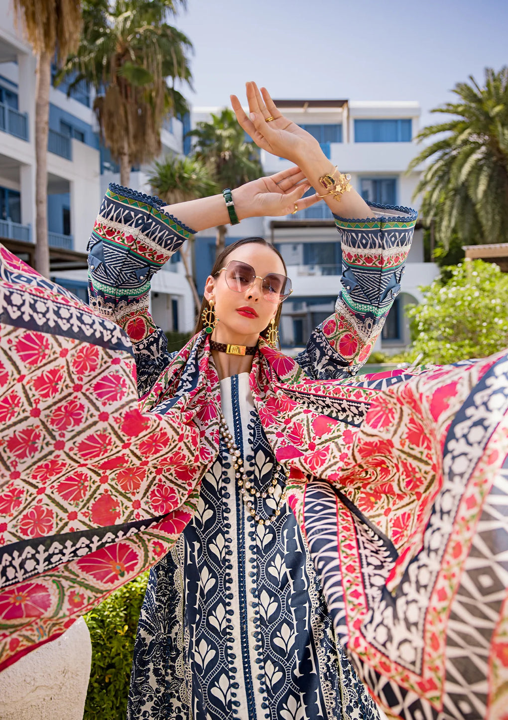 Elaf Premium | Prints Collection 2024 | EOP-07B ELNAZ - Ladies Clothes - Maria Faisal