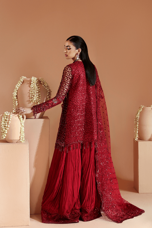 Emaan Adeel | Celestique Formals 25 | SCARLET - Formal Wear - available at Maria Faisal in UK and USA