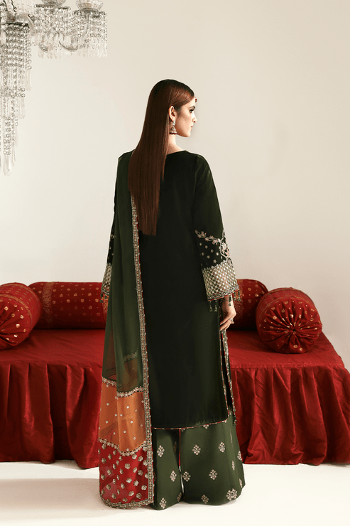 Emaan Adeel | Zarposh Velvet 25 | AARISH - Formal Wear - available at Maria Faisal in UK and USA
