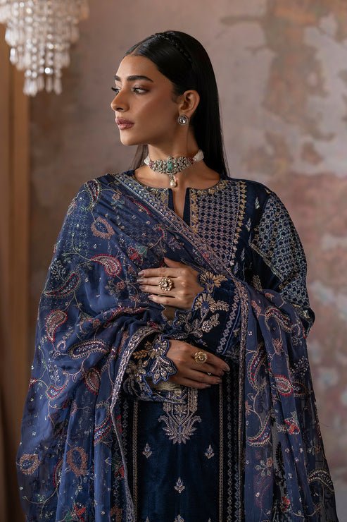 Emaan Adeel | Zarposh Velvet 25 | Roshni - Formal Wear - available at Maria Faisal in UK and USA