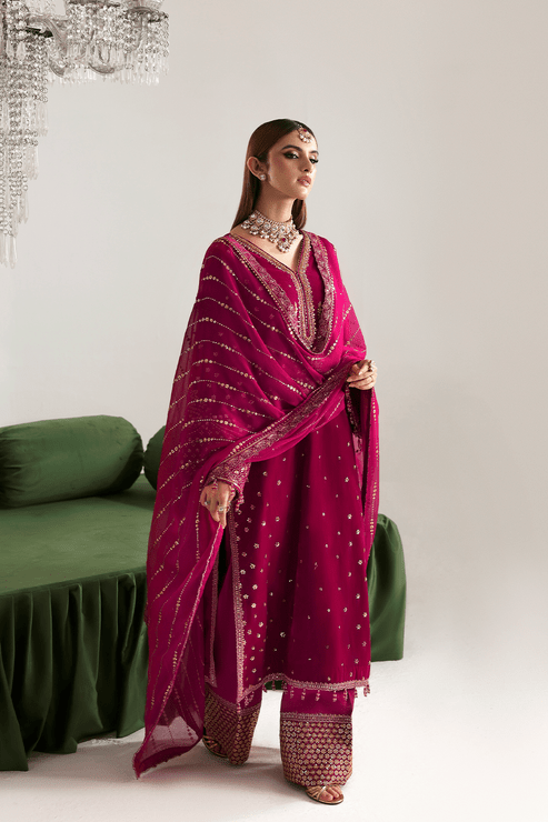 Emaan Adeel | Zarposh Velvet 25 | SHAHNAZ - Formal Wear - available at Maria Faisal in UK and USA