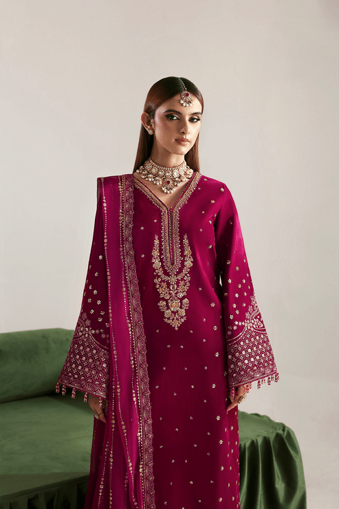 Emaan Adeel | Zarposh Velvet 25 | SHAHNAZ - Formal Wear - available at Maria Faisal in UK and USA