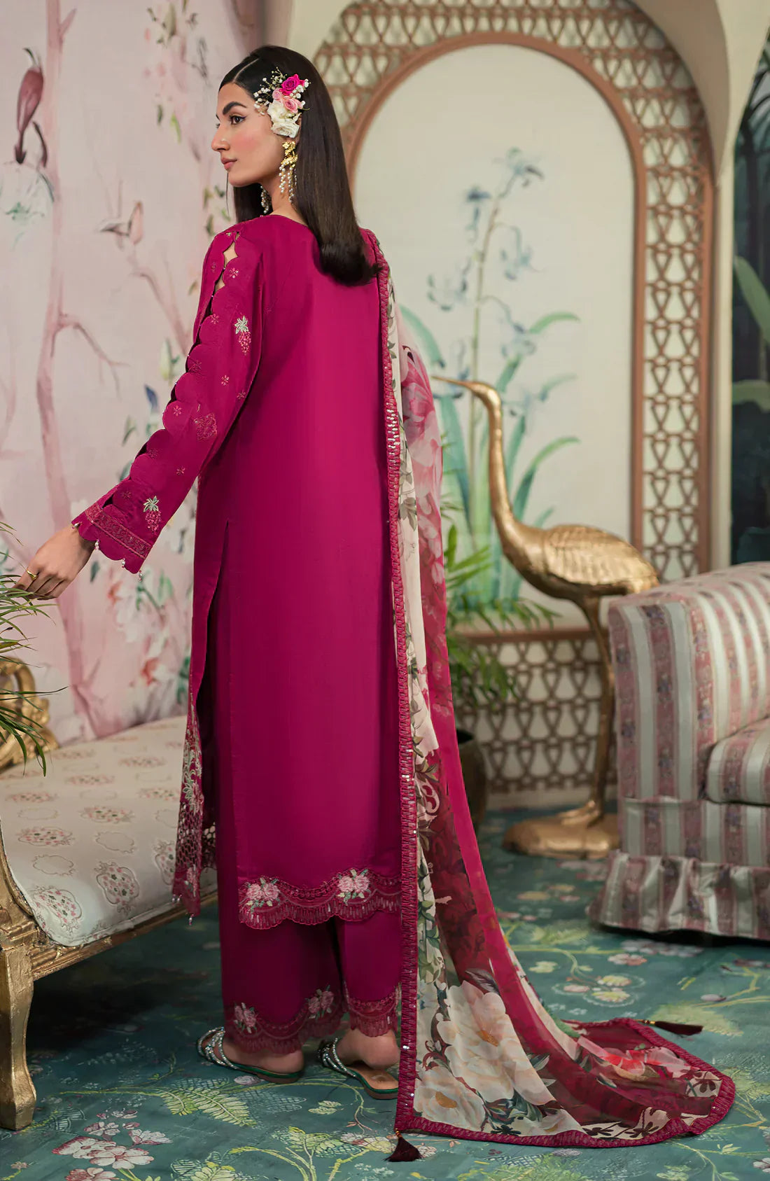 Emaan Adeel | Ayra Luxury Lawn 24 | AR-04 - Ladies Clothes - Maria Faisal