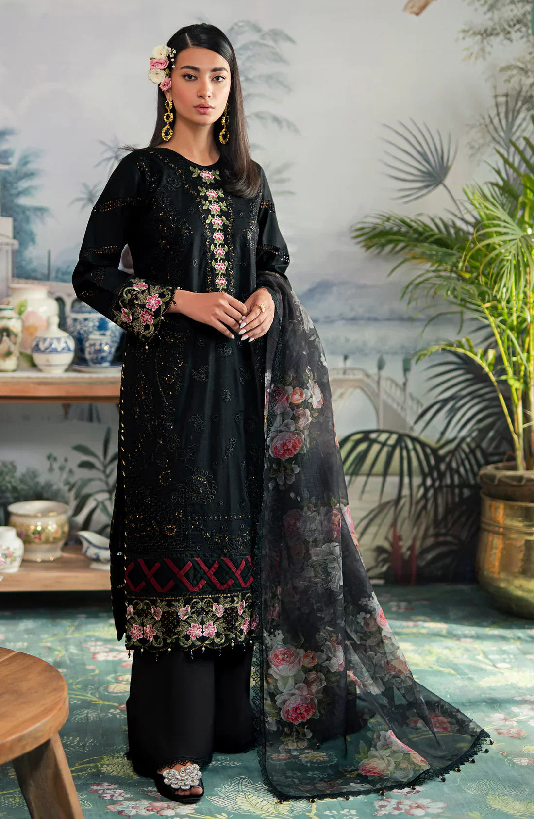 Emaan Adeel | Ayra Luxury Lawn 24 | AR-05 - Ladies Clothes - Maria Faisal