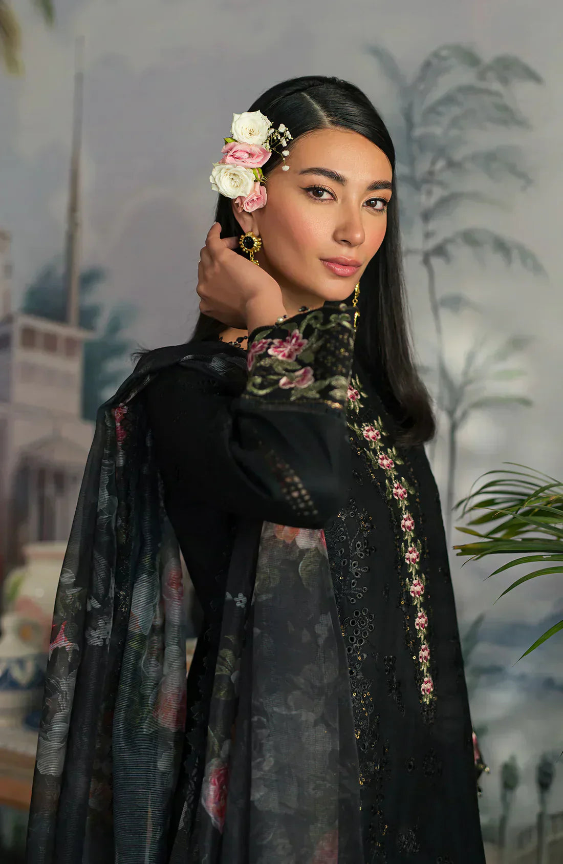 Emaan Adeel | Ayra Luxury Lawn 24 | AR-05 - Ladies Clothes - Maria Faisal