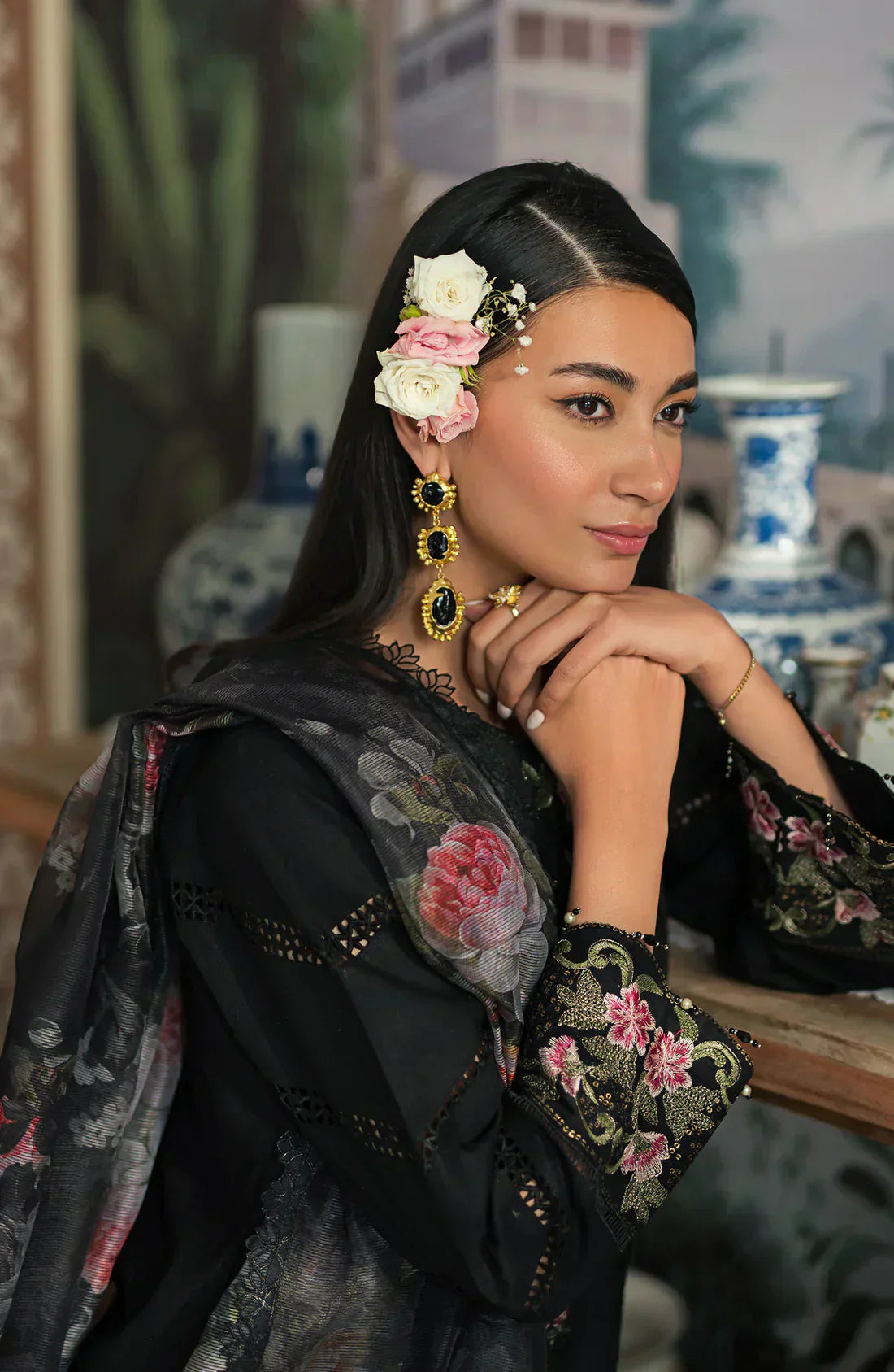 Emaan Adeel | Ayra Luxury Lawn 24 | AR-05 - Ladies Clothes - Maria Faisal