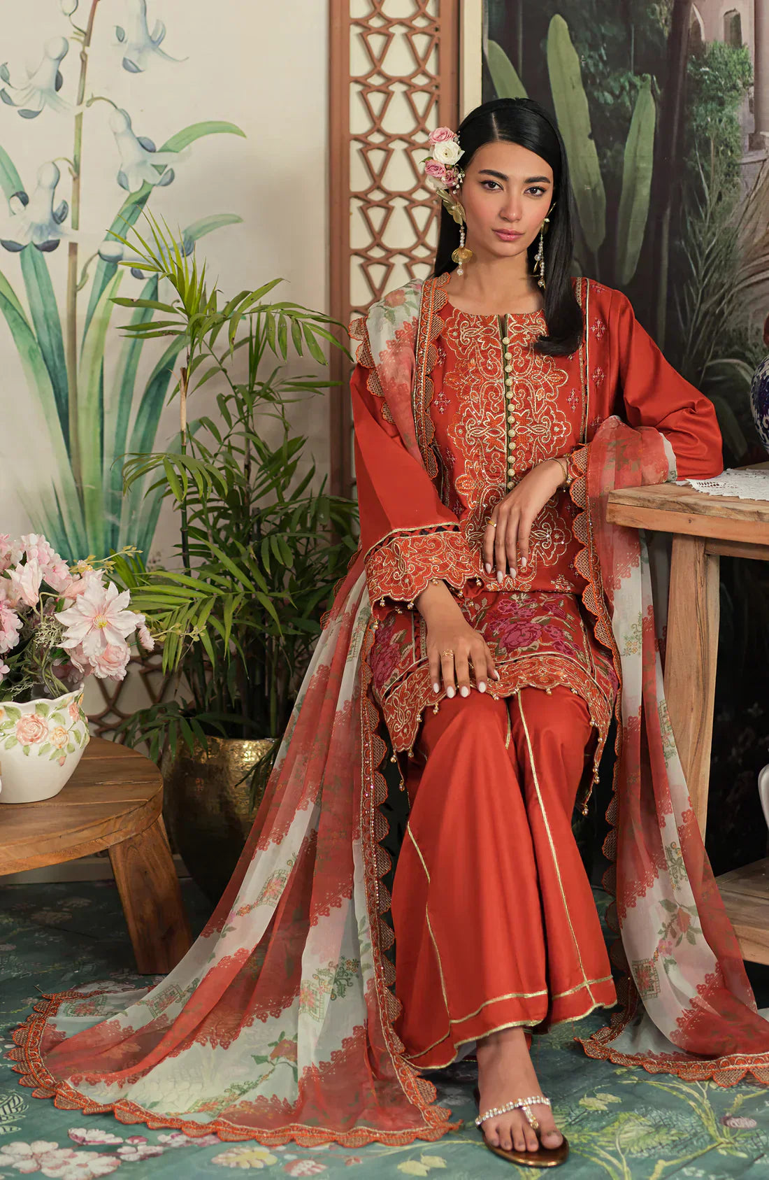 Emaan Adeel | Ayra Luxury Lawn 24 | - Ladies Clothes - Maria Faisal