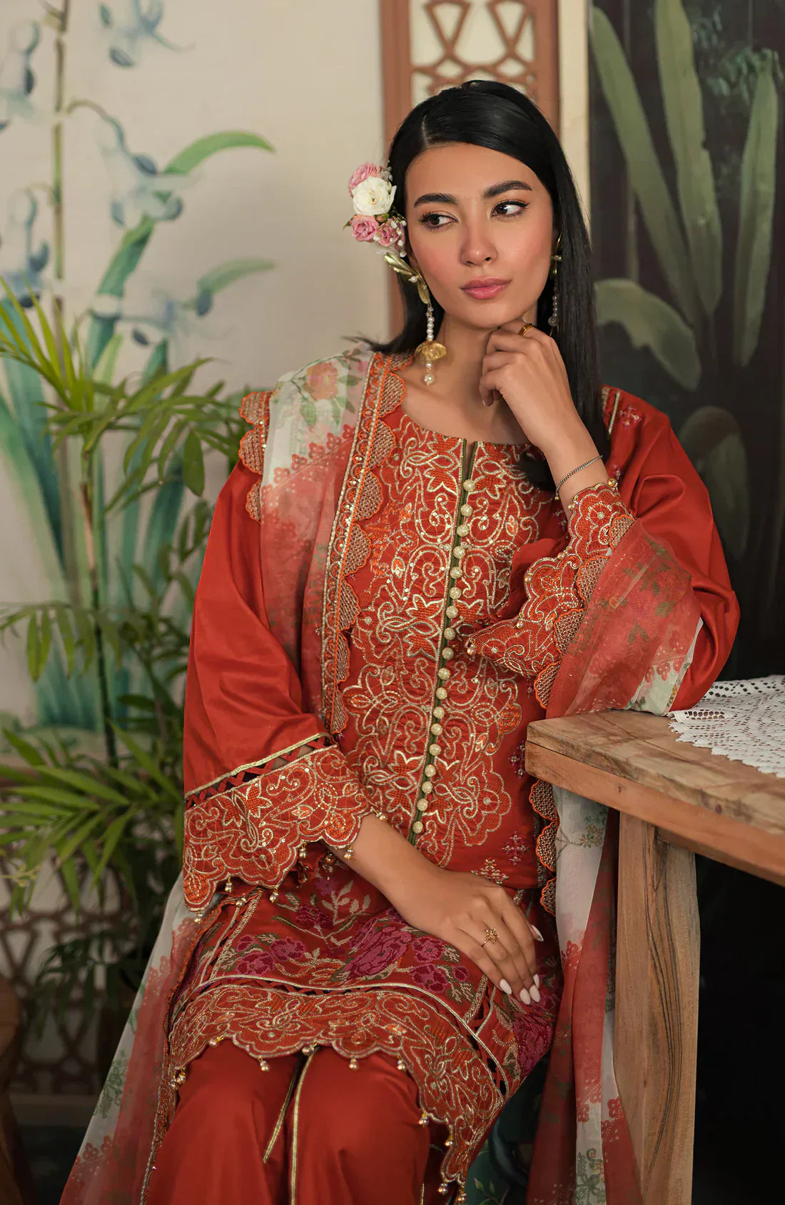 Emaan Adeel | Ayra Luxury Lawn 24 | - Ladies Clothes - Maria Faisal