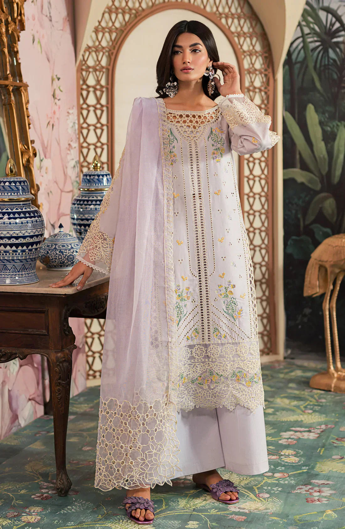 Emaan Adeel | Ayra Luxury Lawn 24 | AR-10 - Ladies Clothes - Maria Faisal