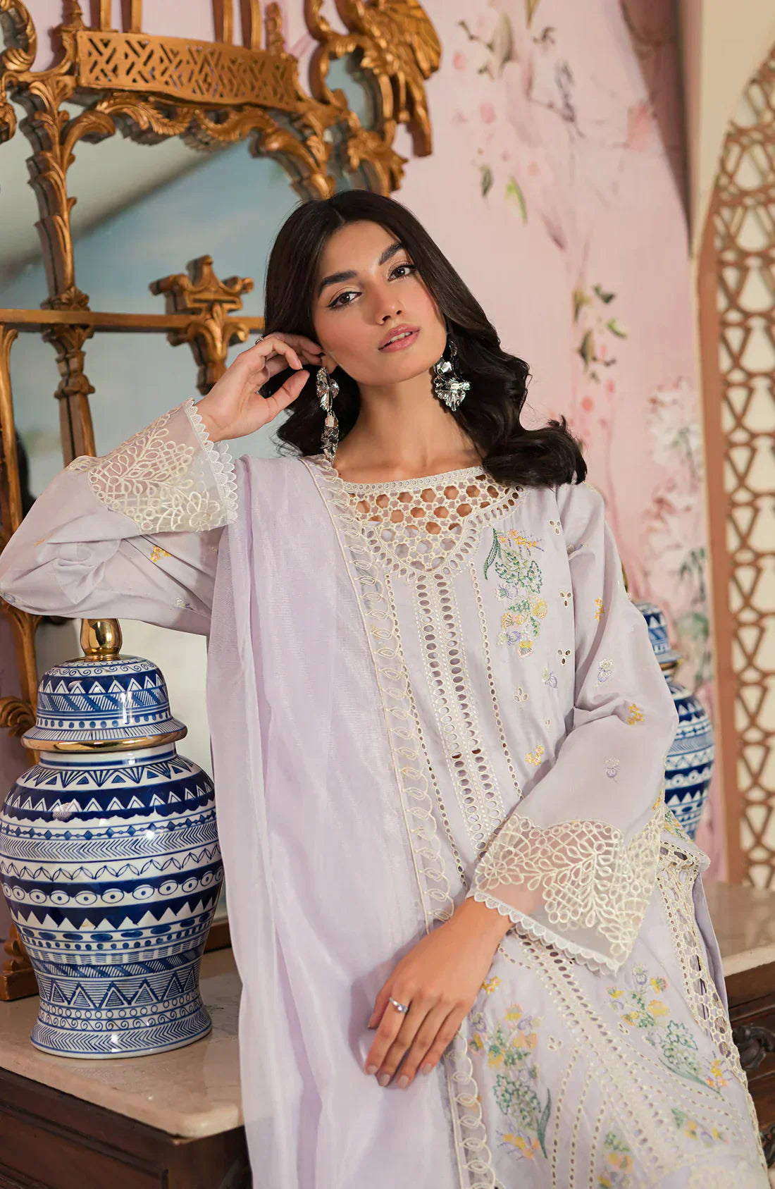 Emaan Adeel | Ayra Luxury Lawn 24 | AR-10 - Ladies Clothes - Maria Faisal