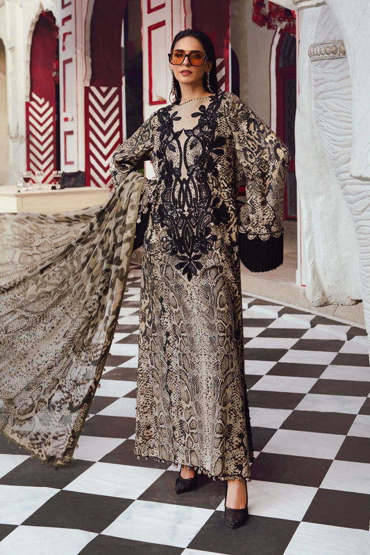 Maria B | M Prints Winter 25 | MPT-2702-B - Casual Dress - available at Maria Faisal in UK and USA.