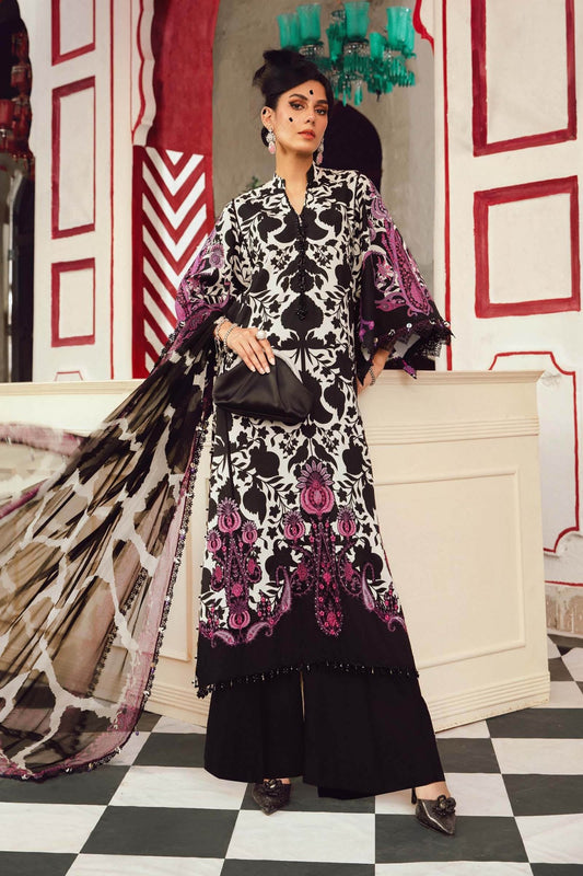 Maria B | M Prints Winter 25 | MPT-2704-B - Casual Dress - available at Maria Faisal in UK and USA.