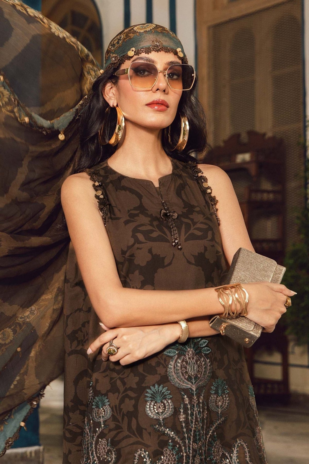 Maria B | M Prints Winter 25 | MPT-2704-A - Casual Dress - available at Maria Faisal in UK and USA.