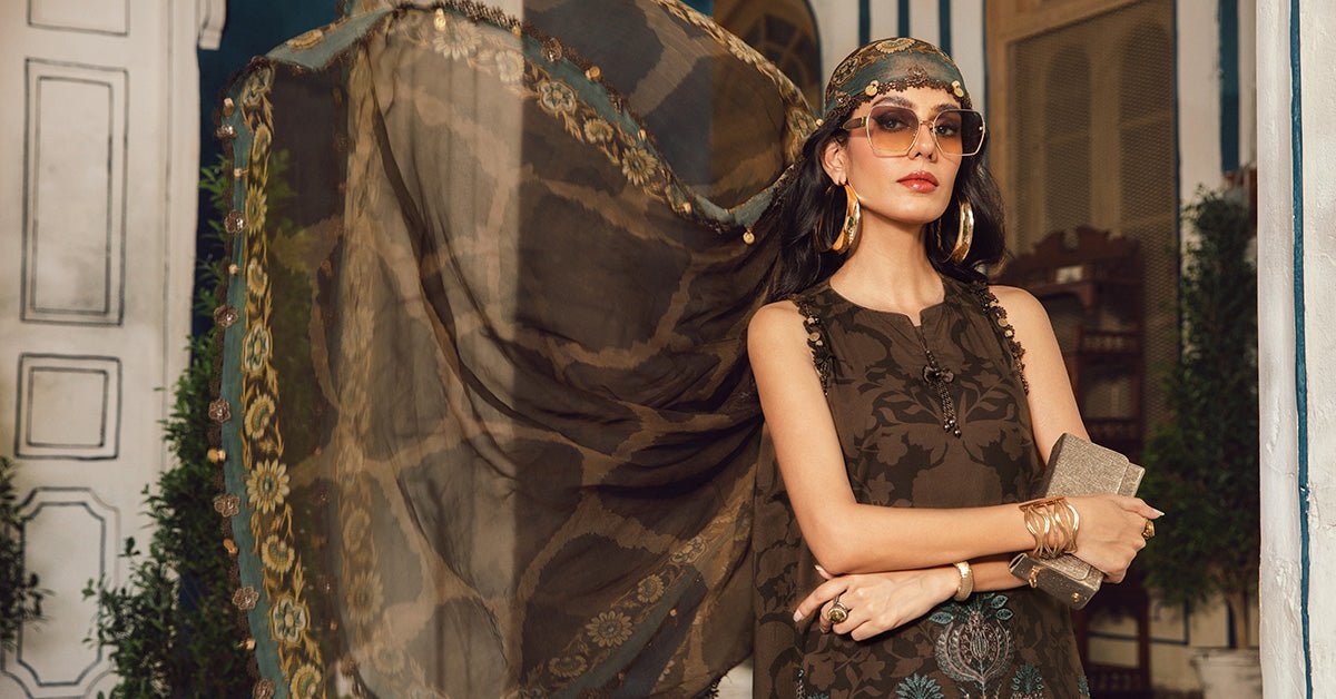 Maria B | M Prints Winter 25 | MPT-2704-A - Casual Dress - available at Maria Faisal in UK and USA.