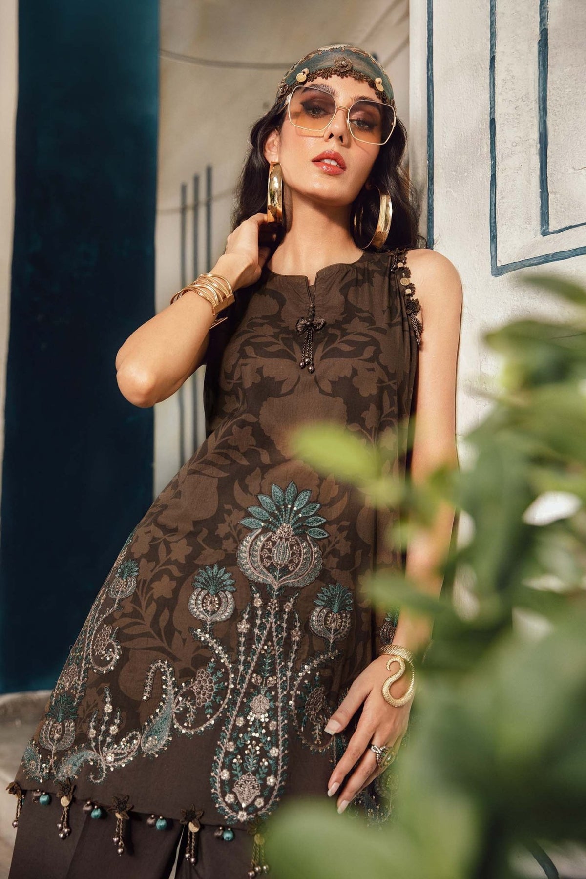 Maria B | M Prints Winter 25 | MPT-2704-A - Casual Dress - available at Maria Faisal in UK and USA.