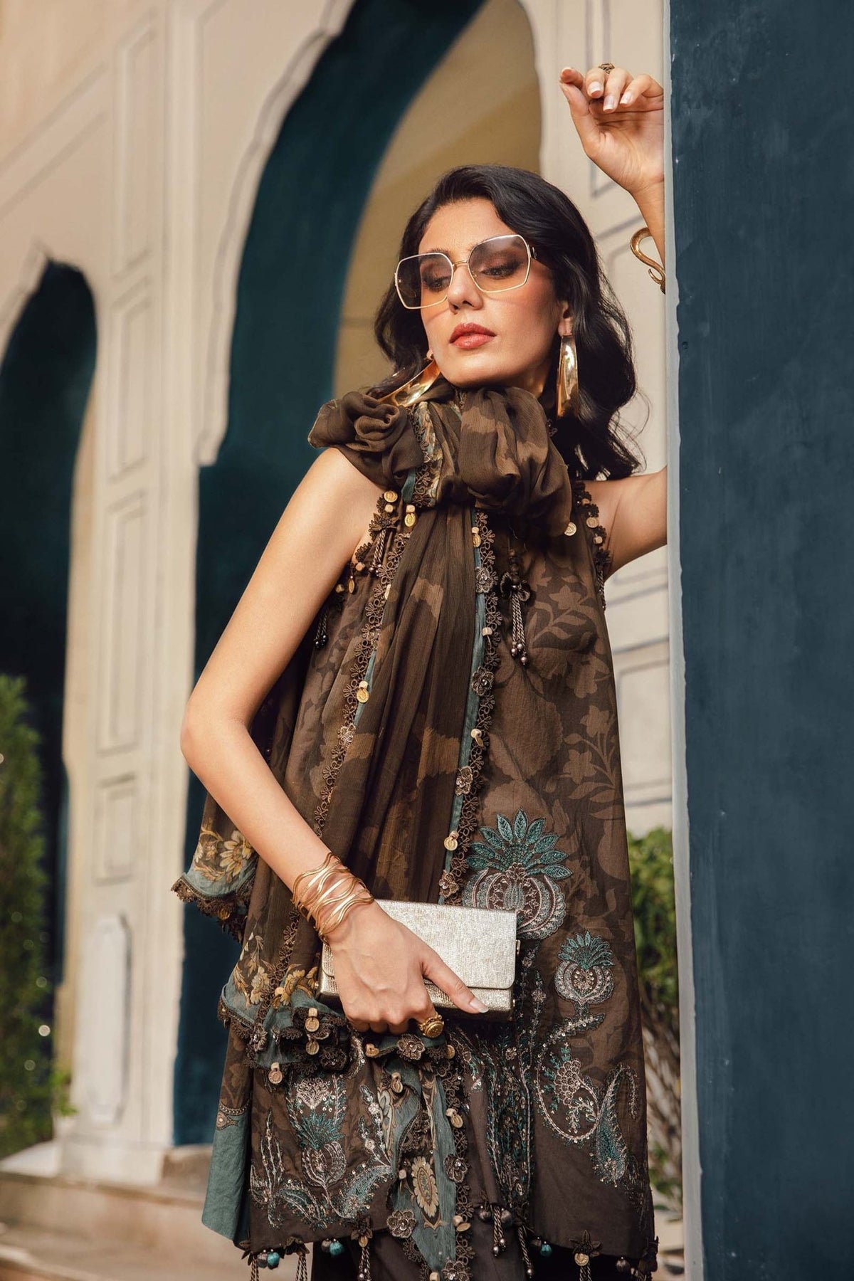 Maria B | M Prints Winter 25 | MPT-2704-A - Casual Dress - available at Maria Faisal in UK and USA.